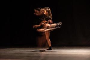 The abstract movement of the dance photo