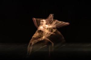 The abstract movement of the dance photo