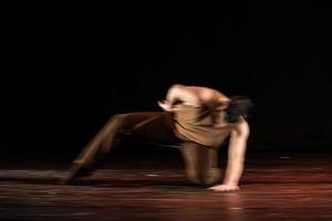 The abstract movement of the dance photo