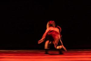 The abstract movement of the dance photo