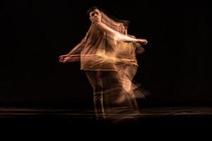 The abstract movement of the dance photo