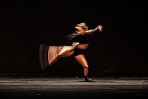 The abstract movement of the dance photo