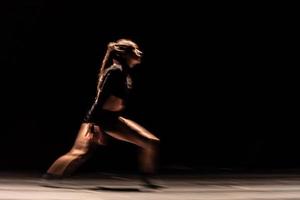 The abstract movement of the dance photo