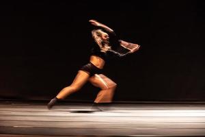 The abstract movement of the dance photo