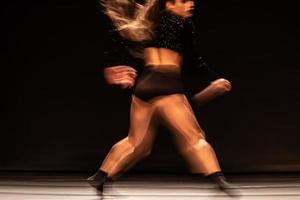 The abstract movement of the dance photo