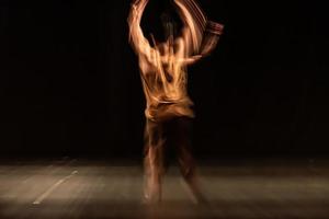 The abstract movement of the dance photo