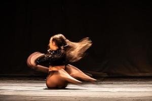 The abstract movement of the dance photo