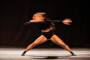 The abstract movement of the dance photo