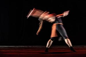 The abstract movement of the dance photo