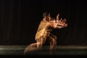 The abstract movement of the dance photo