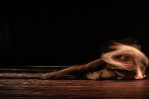 The abstract movement of the dance photo