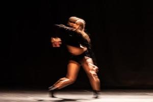 The abstract movement of the dance photo