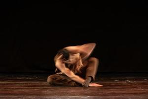 The abstract movement of the dance photo