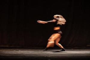 The abstract movement of the dance photo