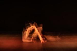 The abstract movement of the dance photo