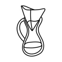 jar with juice line style icon vector