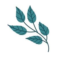 leaf plant nature free form style icon vector