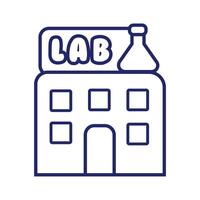 icono de estilo de línea de laboratorio de construcción vector