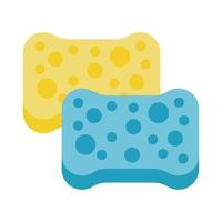 clean sponge flat style icon vector