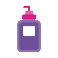 disinfectant plastic bottle product with push dispenser flat style vector