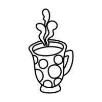 tea mug beverage line style icon vector