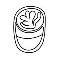 coffee cup drink line style icon vector