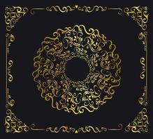 elegant golden ornamental frame icons vector