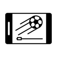 juego de fútbol aplicación para teléfonos inteligentes liga torneo de deportes recreativos icono de estilo vector