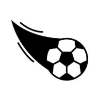 soccer game flying ball league recreational sports tournament silhouette style icon vector