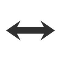 arrow direction related icon arrows point two sides silhouette style vector