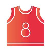 basketball game jersey equipment template recreation sport gradient style icon vector