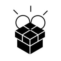 entrega embalaje caja de regalo distribución de carga logística envío de mercancías icono de estilo de silueta