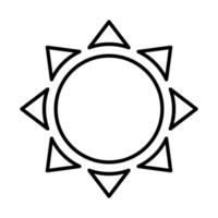 sun summer season weather line and fill style icon vector