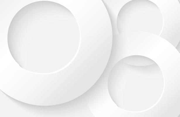 Modern minimal and clean white paper cut background with realistic circle shape