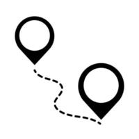 gps navigation location pointer tracking silhouette style icon vector