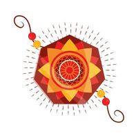 raksha bandhan traditional bracelet of love brothers and sisters indian festival vector