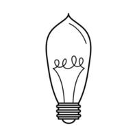 electric light bulb eco idea metaphor isolated icon line style vector