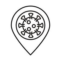 covid 19 coronavirus prevention virus pathogen pointer spread outbreak pandemic line style icon vector