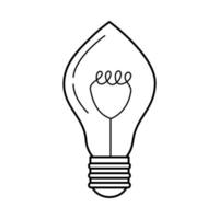 electric light bulb eco idea metaphor isolated icon line style vector