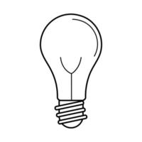 electric light bulb round lamp eco idea metaphor isolated icon line style vector