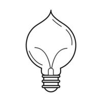 electric light bulb eco idea metaphor isolated icon line style vector