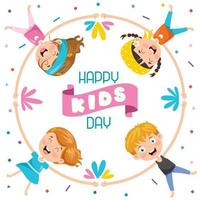 concepto de día de los niños felices vector