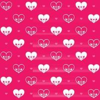 Heart shaped skulls pattern vector