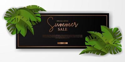 luxury summer banner vector