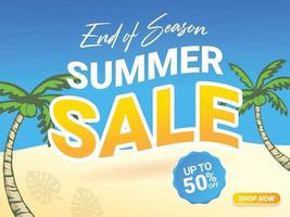 End of summer sale discounts vector