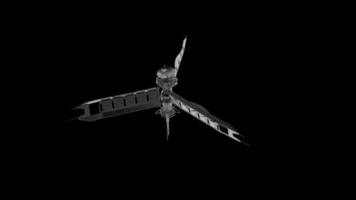 Dark Rotating Space Transmitter Satellite video