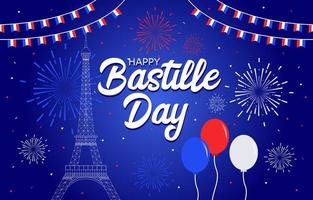 Happy Bastille Day Concept vector