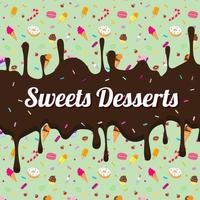 Sweet Desserts Background vector