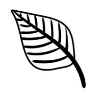 icono de estilo de línea de planta de hoja vector