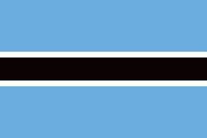 Botswana officially flag vector